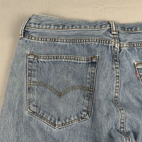 Levi's 501xx Jeans Mens 36x29 Straight Leg Button Fly Blue Denim Light Wash - Picture 16 of 16